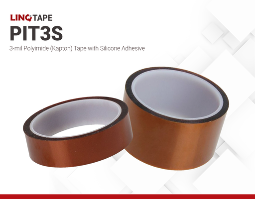 PIT3S | 3-mil Polyimide (Kapton) Tape with Silicone adhesive