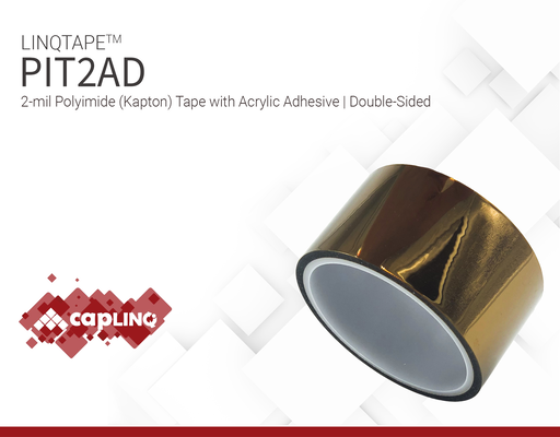 PIT2AD | 2-mil Polyimide (Kapton) Tape with Acrylic Adhesive | Double-Sided